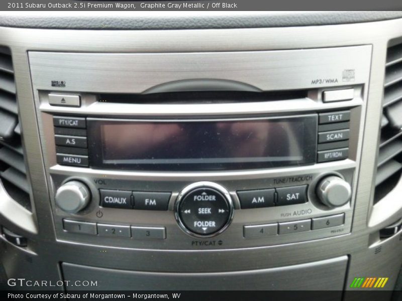 Graphite Gray Metallic / Off Black 2011 Subaru Outback 2.5i Premium Wagon