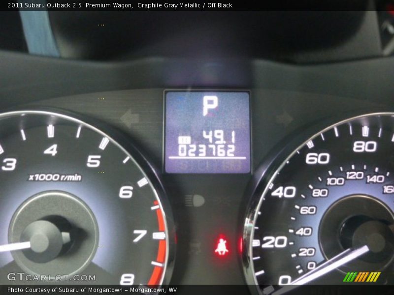 Graphite Gray Metallic / Off Black 2011 Subaru Outback 2.5i Premium Wagon