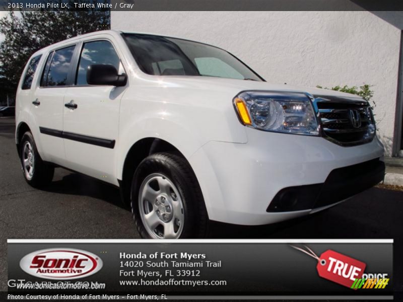 Taffeta White / Gray 2013 Honda Pilot LX