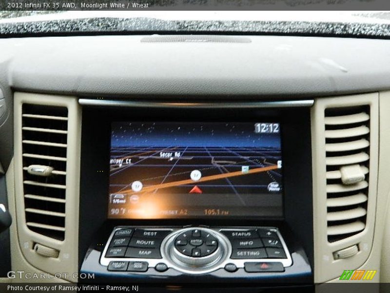 Moonlight White / Wheat 2012 Infiniti FX 35 AWD