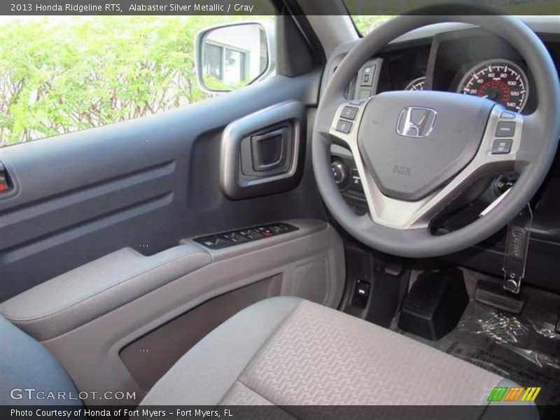 Alabaster Silver Metallic / Gray 2013 Honda Ridgeline RTS