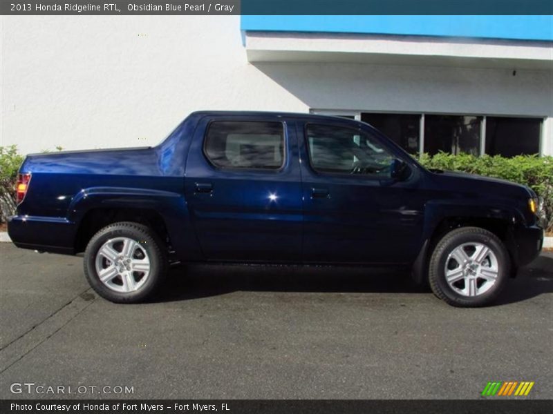 Obsidian Blue Pearl / Gray 2013 Honda Ridgeline RTL