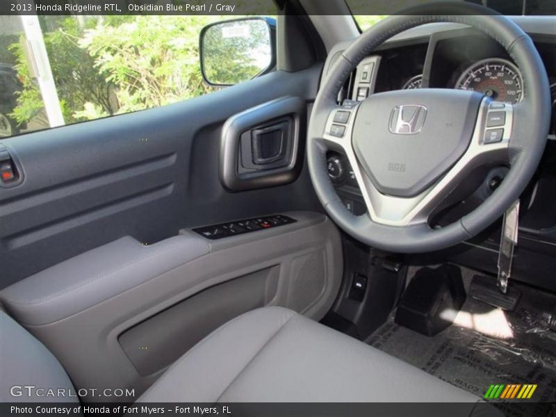 Obsidian Blue Pearl / Gray 2013 Honda Ridgeline RTL