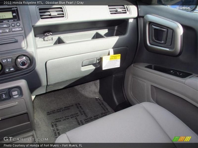 Obsidian Blue Pearl / Gray 2013 Honda Ridgeline RTL