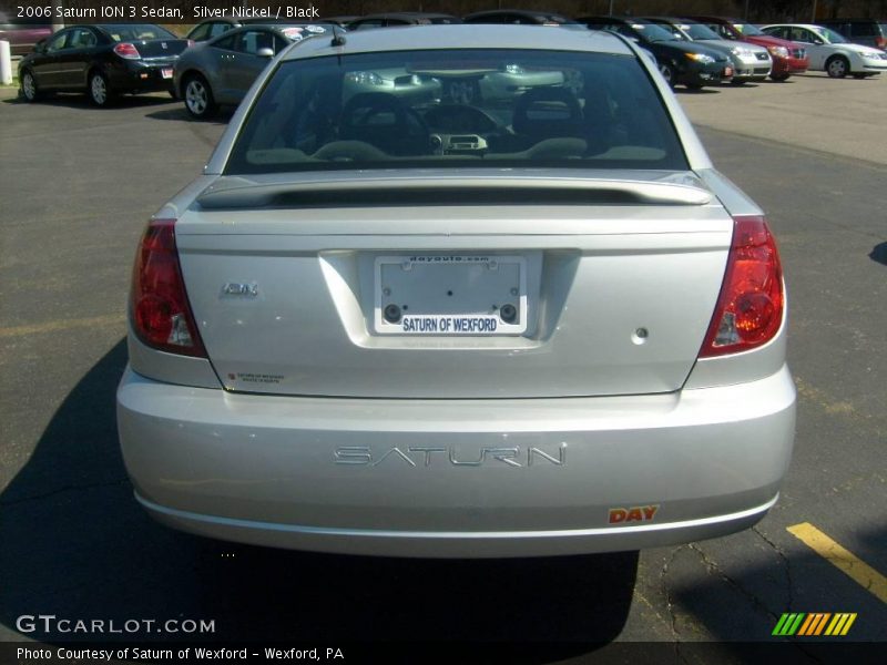 Silver Nickel / Black 2006 Saturn ION 3 Sedan
