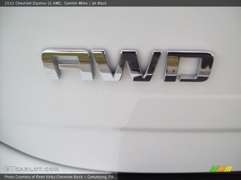 Summit White / Jet Black 2013 Chevrolet Equinox LS AWD