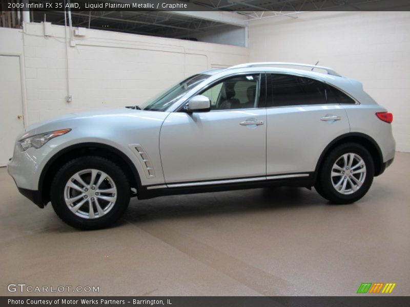 Liquid Platinum Metallic / Graphite 2009 Infiniti FX 35 AWD