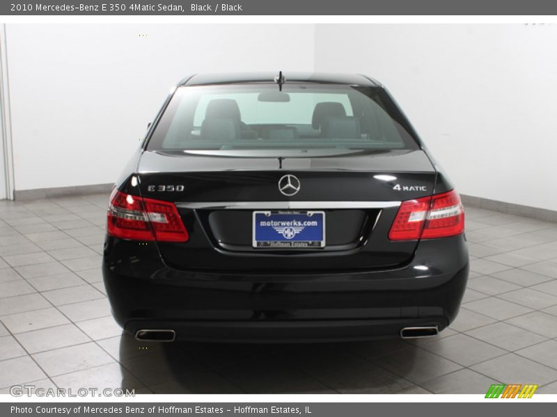 Black / Black 2010 Mercedes-Benz E 350 4Matic Sedan