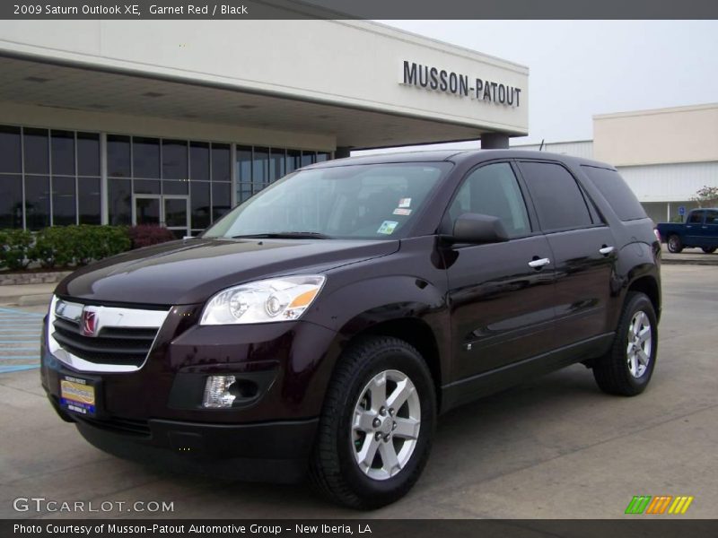 Garnet Red / Black 2009 Saturn Outlook XE
