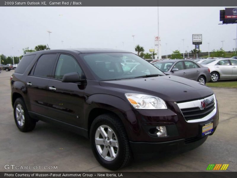 Garnet Red / Black 2009 Saturn Outlook XE