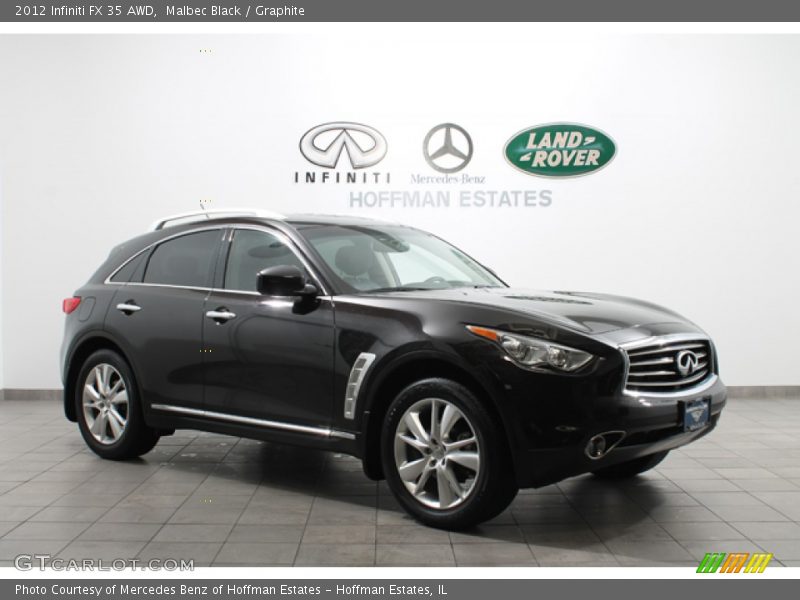 Malbec Black / Graphite 2012 Infiniti FX 35 AWD