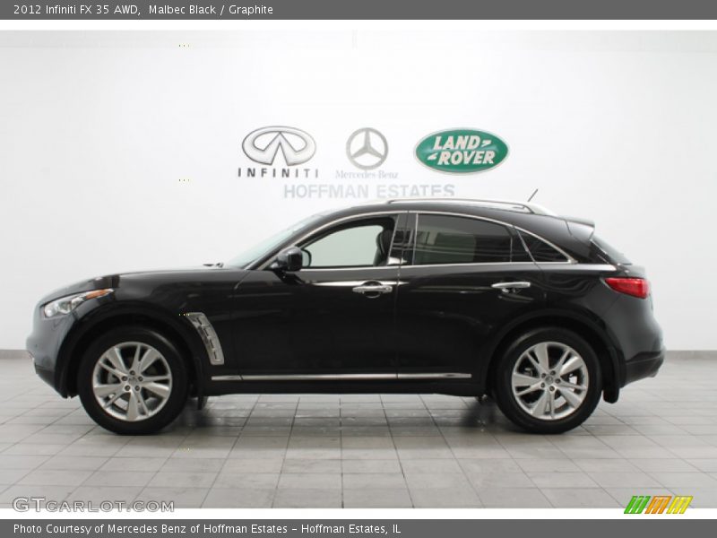 Malbec Black / Graphite 2012 Infiniti FX 35 AWD