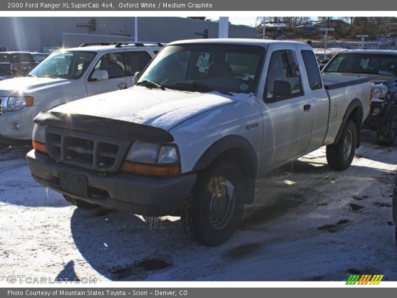 Oxford White / Medium Graphite 2000 Ford Ranger XL SuperCab 4x4