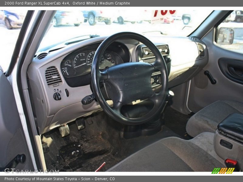 Oxford White / Medium Graphite 2000 Ford Ranger XL SuperCab 4x4