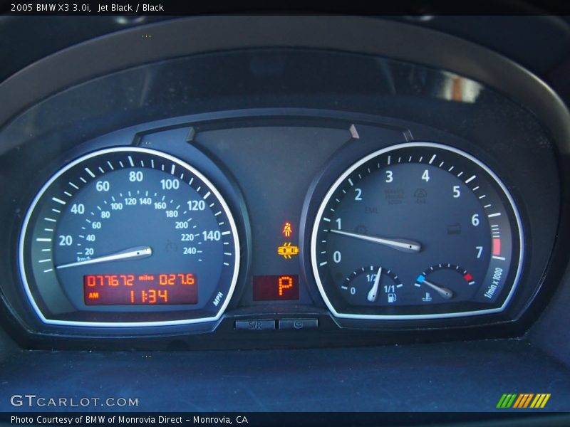 Jet Black / Black 2005 BMW X3 3.0i