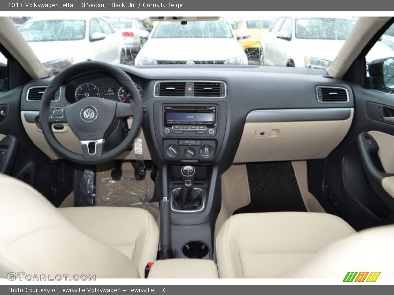 Black Uni / Cornsilk Beige 2013 Volkswagen Jetta TDI Sedan