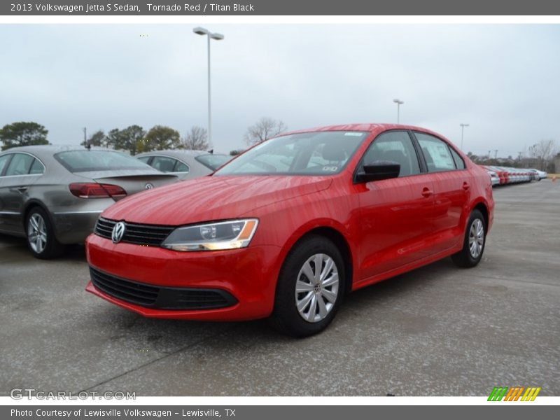 Tornado Red / Titan Black 2013 Volkswagen Jetta S Sedan