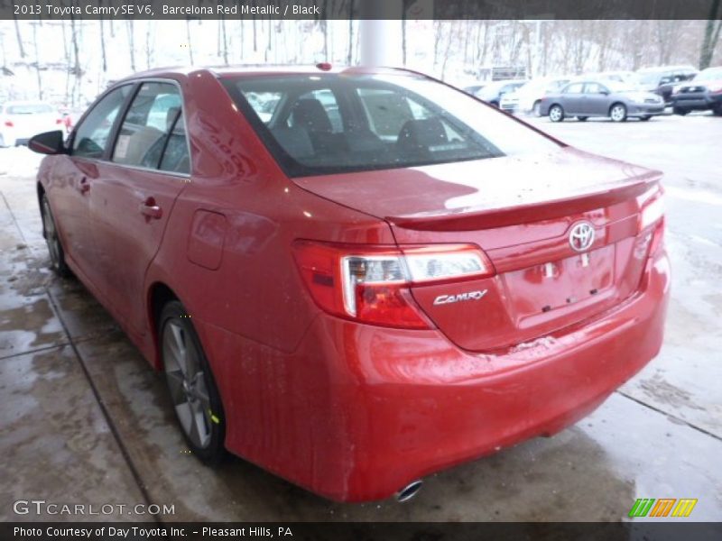 Barcelona Red Metallic / Black 2013 Toyota Camry SE V6