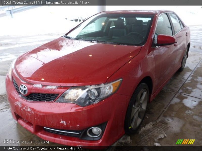 Barcelona Red Metallic / Black 2013 Toyota Camry SE V6
