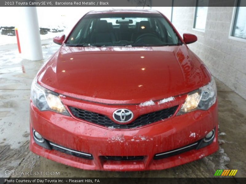 Barcelona Red Metallic / Black 2013 Toyota Camry SE V6