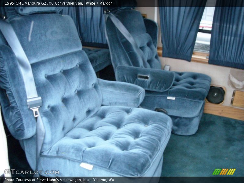 White / Maroon 1995 GMC Vandura G2500 Conversion Van