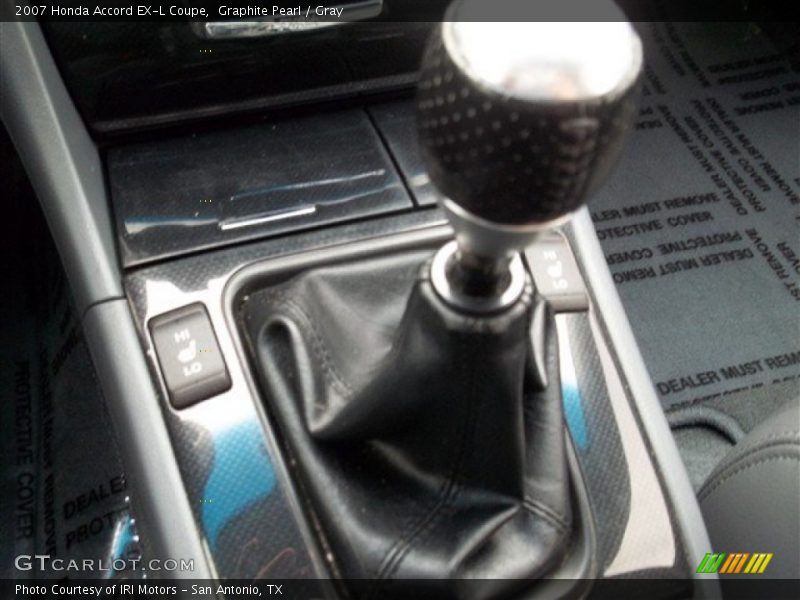 Graphite Pearl / Gray 2007 Honda Accord EX-L Coupe