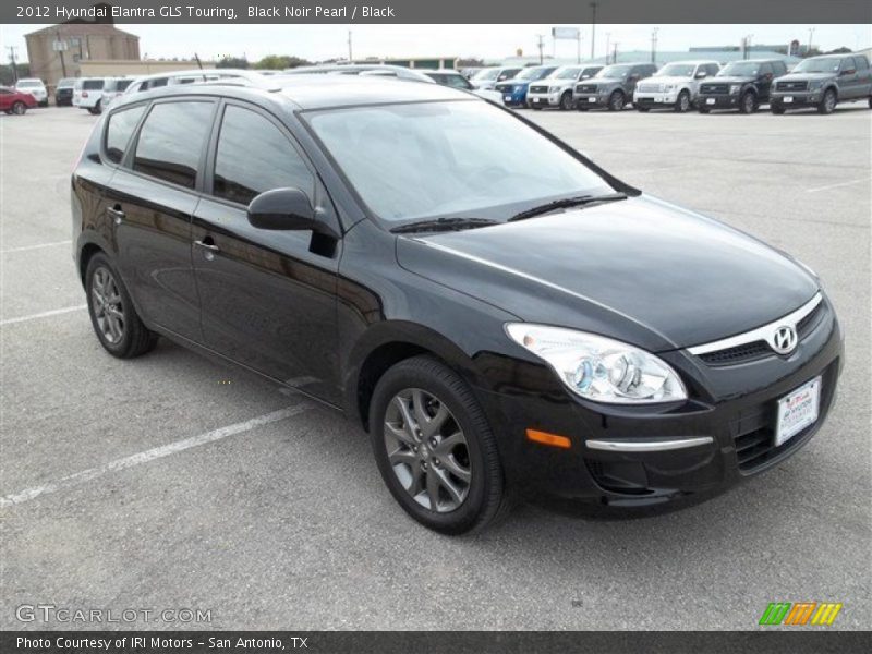 Black Noir Pearl / Black 2012 Hyundai Elantra GLS Touring