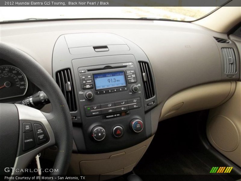 Black Noir Pearl / Black 2012 Hyundai Elantra GLS Touring