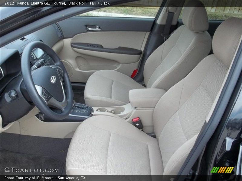 Black Noir Pearl / Black 2012 Hyundai Elantra GLS Touring