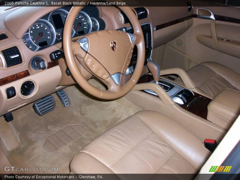 Basalt Black Metallic / Havanna/Sand Beige 2005 Porsche Cayenne S