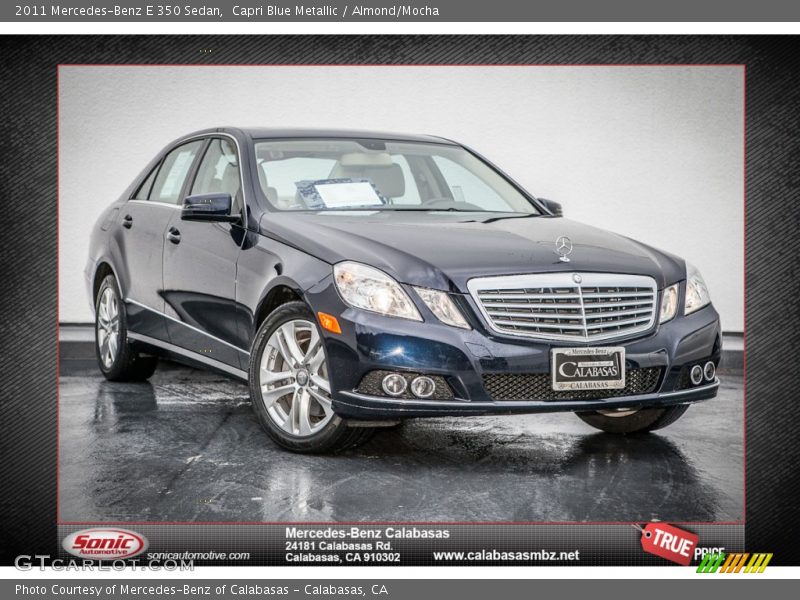 Capri Blue Metallic / Almond/Mocha 2011 Mercedes-Benz E 350 Sedan