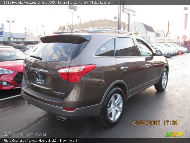 Sahara Bronze Metallic / Beige Leather 2011 Hyundai Veracruz Limited AWD