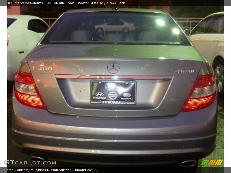 Pewter Metallic / Grey/Black 2008 Mercedes-Benz C 300 4Matic Sport