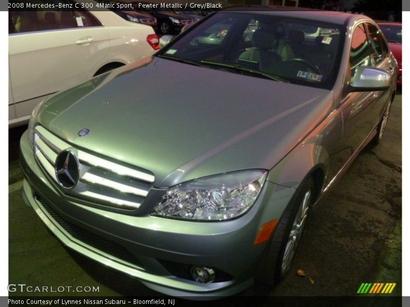 Pewter Metallic / Grey/Black 2008 Mercedes-Benz C 300 4Matic Sport