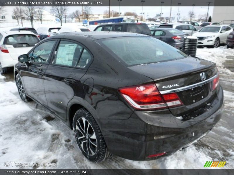 Kona Coffee Metallic / Black 2013 Honda Civic EX Sedan