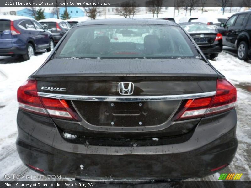 Kona Coffee Metallic / Black 2013 Honda Civic EX Sedan