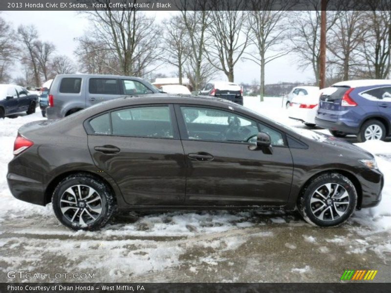 Kona Coffee Metallic / Black 2013 Honda Civic EX Sedan