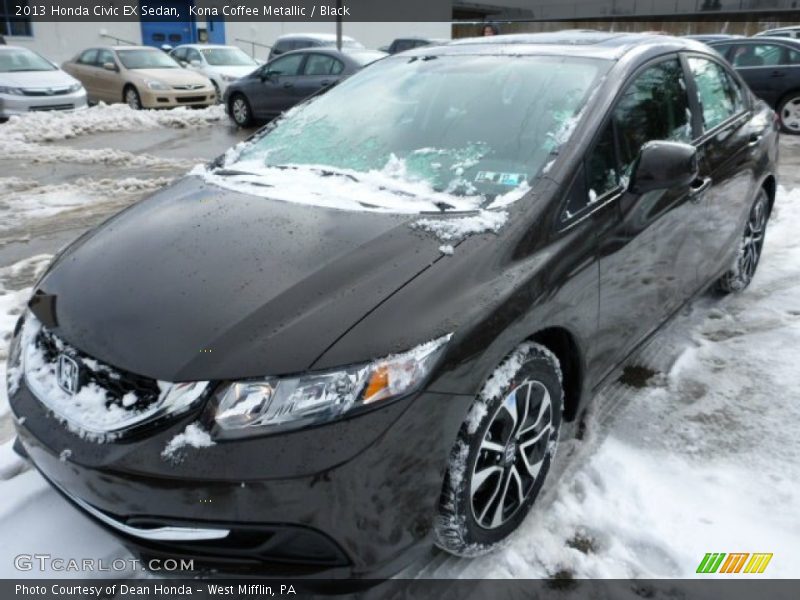 Kona Coffee Metallic / Black 2013 Honda Civic EX Sedan