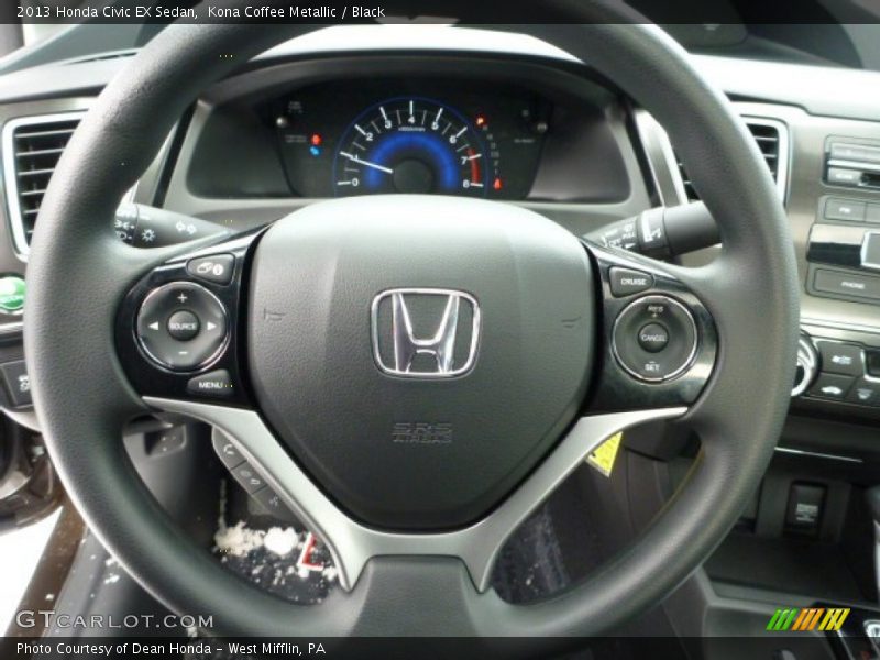 Kona Coffee Metallic / Black 2013 Honda Civic EX Sedan