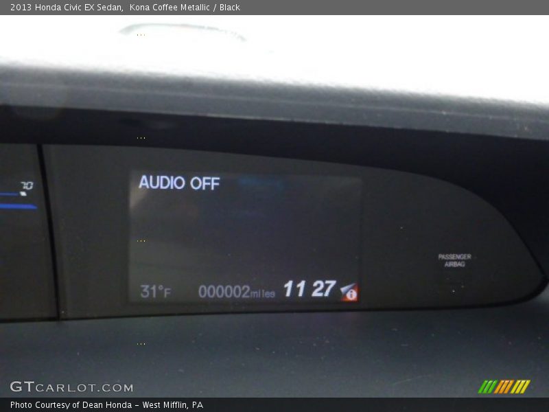 Kona Coffee Metallic / Black 2013 Honda Civic EX Sedan