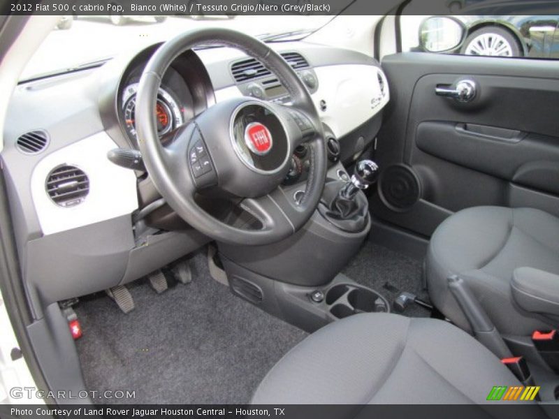 Tessuto Grigio/Nero (Grey/Black) Interior - 2012 500 c cabrio Pop 