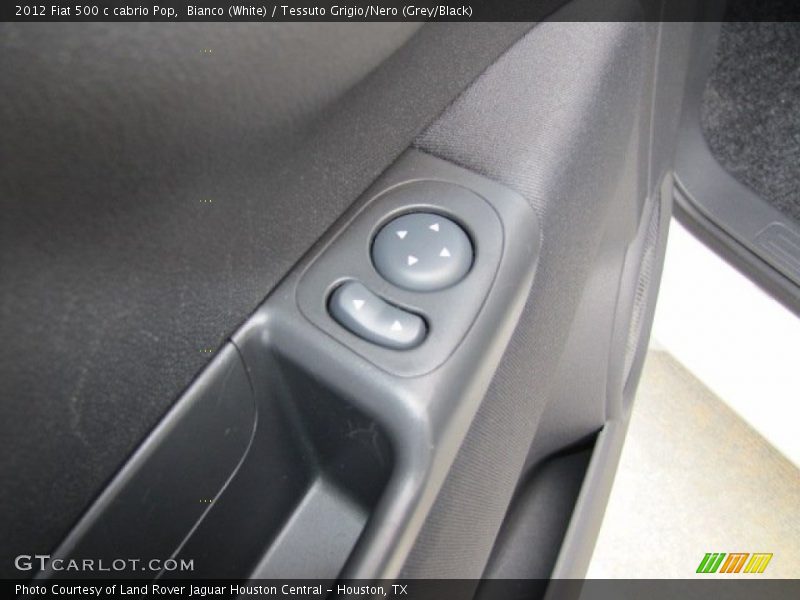 Bianco (White) / Tessuto Grigio/Nero (Grey/Black) 2012 Fiat 500 c cabrio Pop