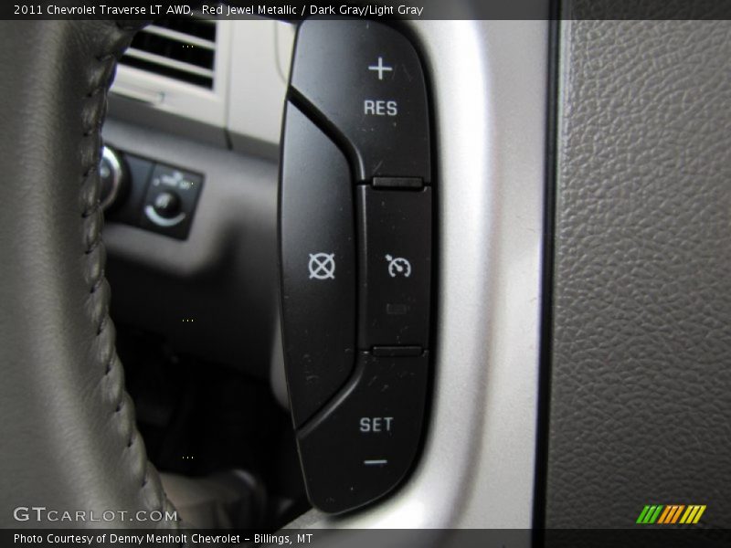 Red Jewel Metallic / Dark Gray/Light Gray 2011 Chevrolet Traverse LT AWD