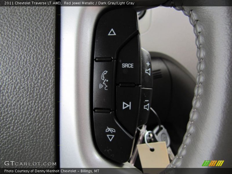 Red Jewel Metallic / Dark Gray/Light Gray 2011 Chevrolet Traverse LT AWD