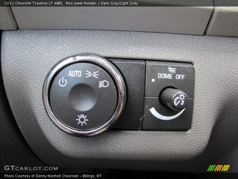 Red Jewel Metallic / Dark Gray/Light Gray 2011 Chevrolet Traverse LT AWD
