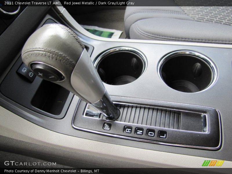 Red Jewel Metallic / Dark Gray/Light Gray 2011 Chevrolet Traverse LT AWD