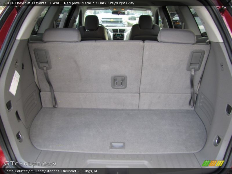 Red Jewel Metallic / Dark Gray/Light Gray 2011 Chevrolet Traverse LT AWD