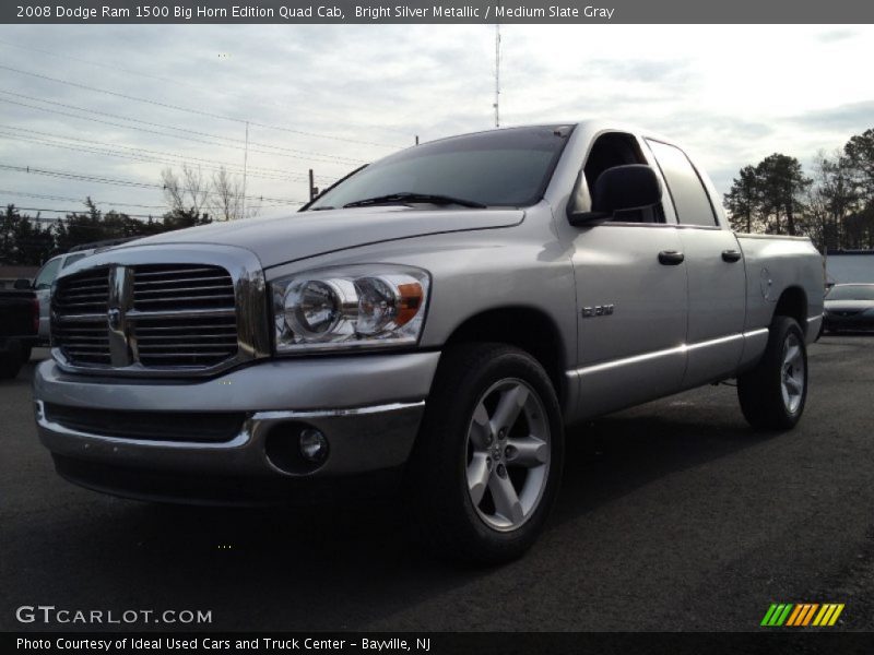 Bright Silver Metallic / Medium Slate Gray 2008 Dodge Ram 1500 Big Horn Edition Quad Cab