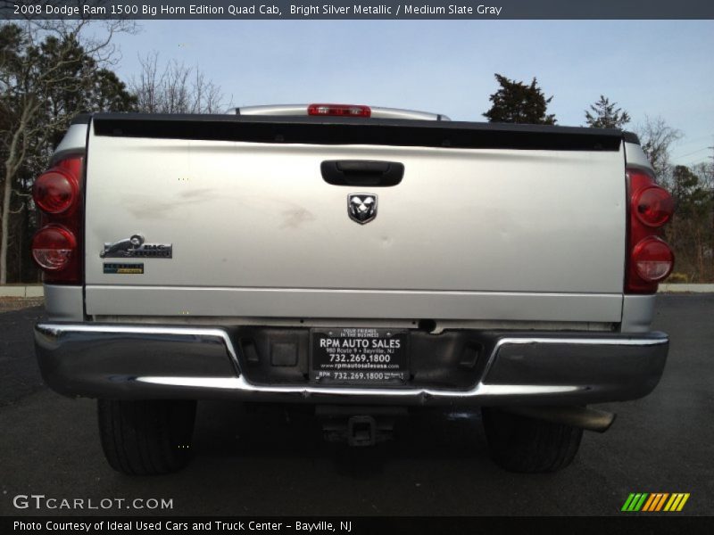 Bright Silver Metallic / Medium Slate Gray 2008 Dodge Ram 1500 Big Horn Edition Quad Cab