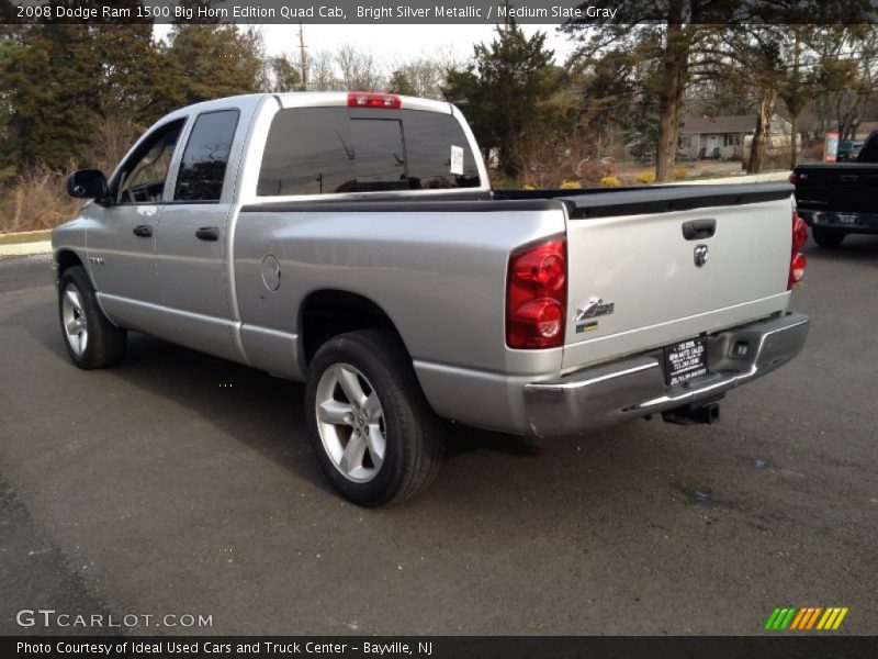 Bright Silver Metallic / Medium Slate Gray 2008 Dodge Ram 1500 Big Horn Edition Quad Cab